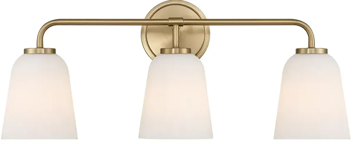 Possini Euro Bouchard 24" Wide Satin Brass 3-Light Bath Vanity Light