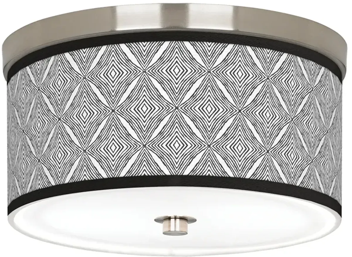 Moroccan Diamonds II Giclee Nickel 10 1/4" Wide Ceiling Light