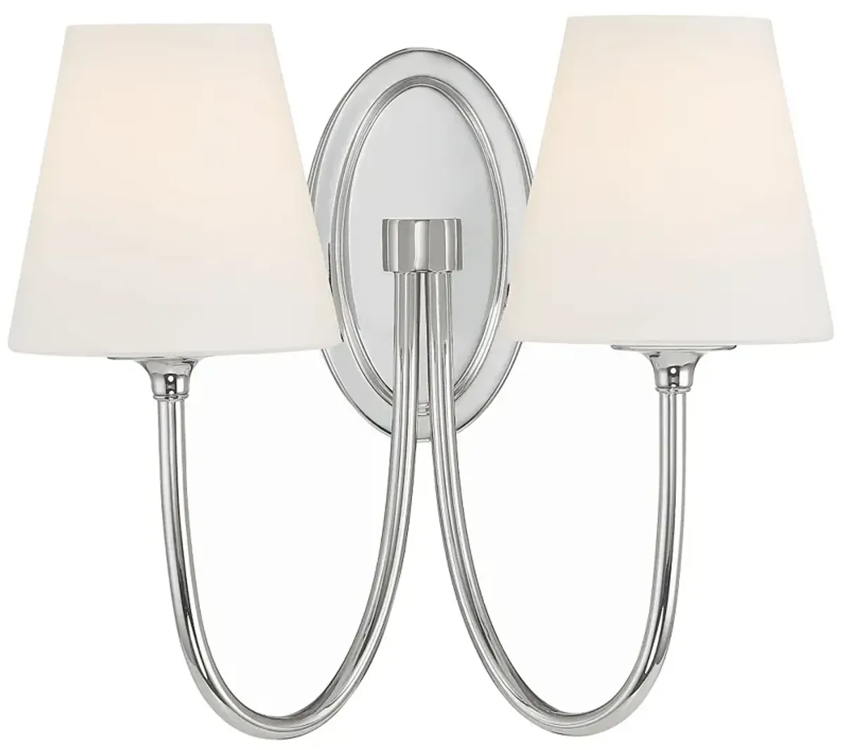 Juno 2 Light Polished Nickel Wall Mount