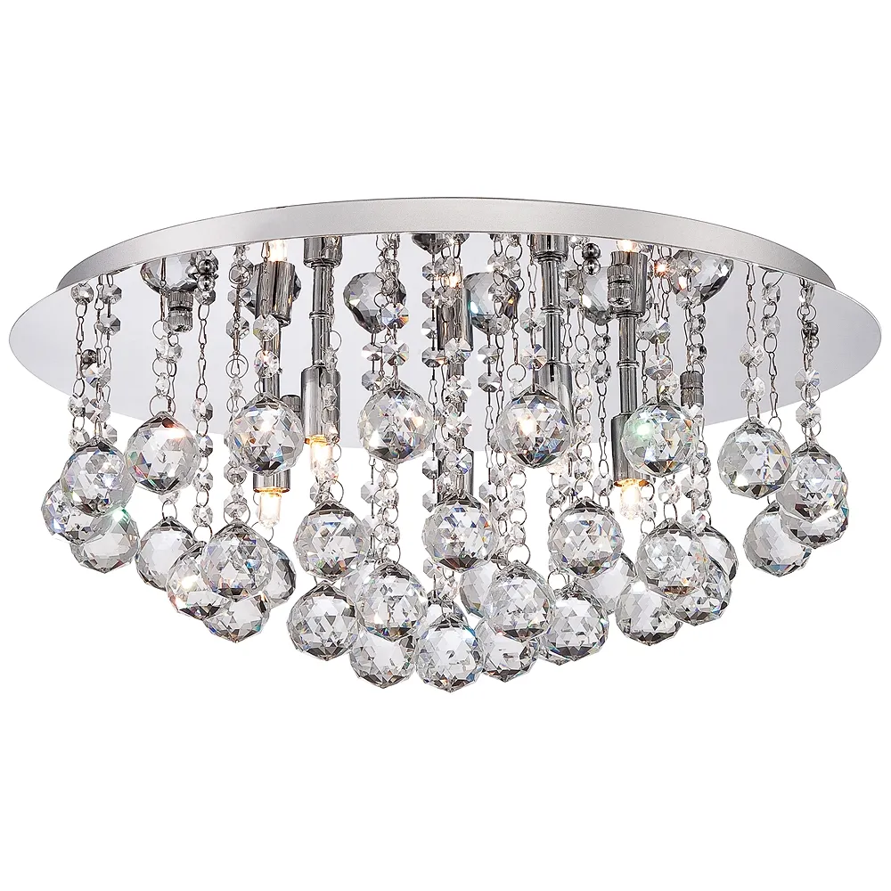 Bordeaux 19.75-in W Chrome Flush Mount