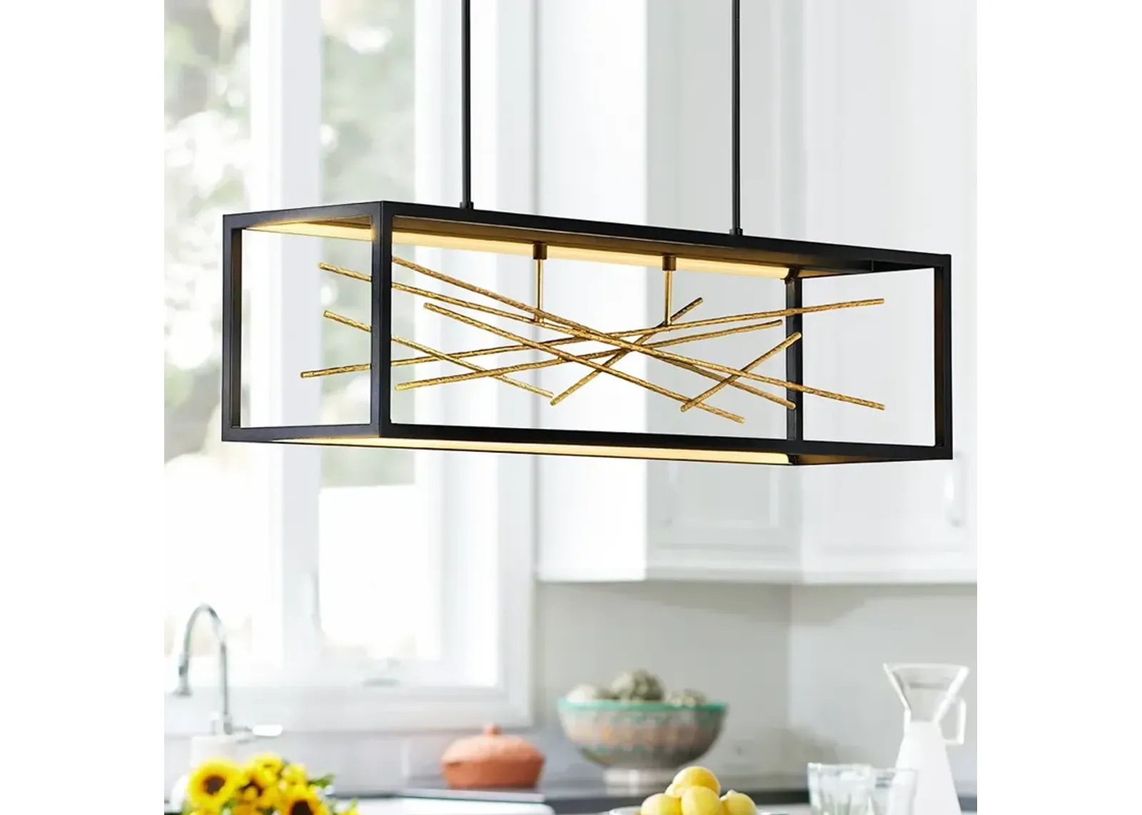 Chandelier Styx-Large Led Linear-Black-Led