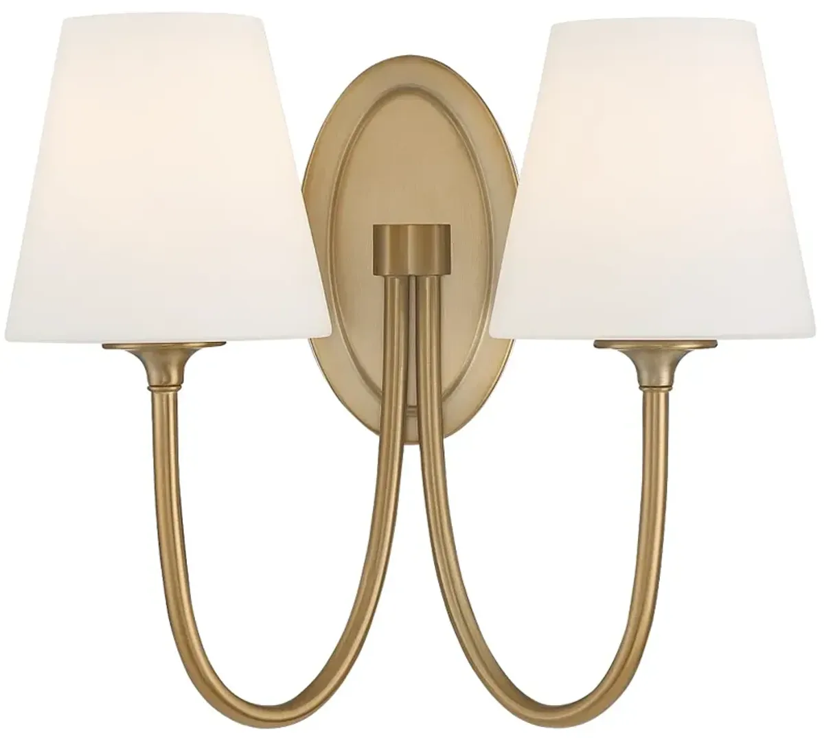 Crystorama Juno 15" High Vibrant Gold 2-Light Wall Sconce