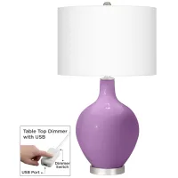 African Violet Ovo Table Lamp With Dimmer