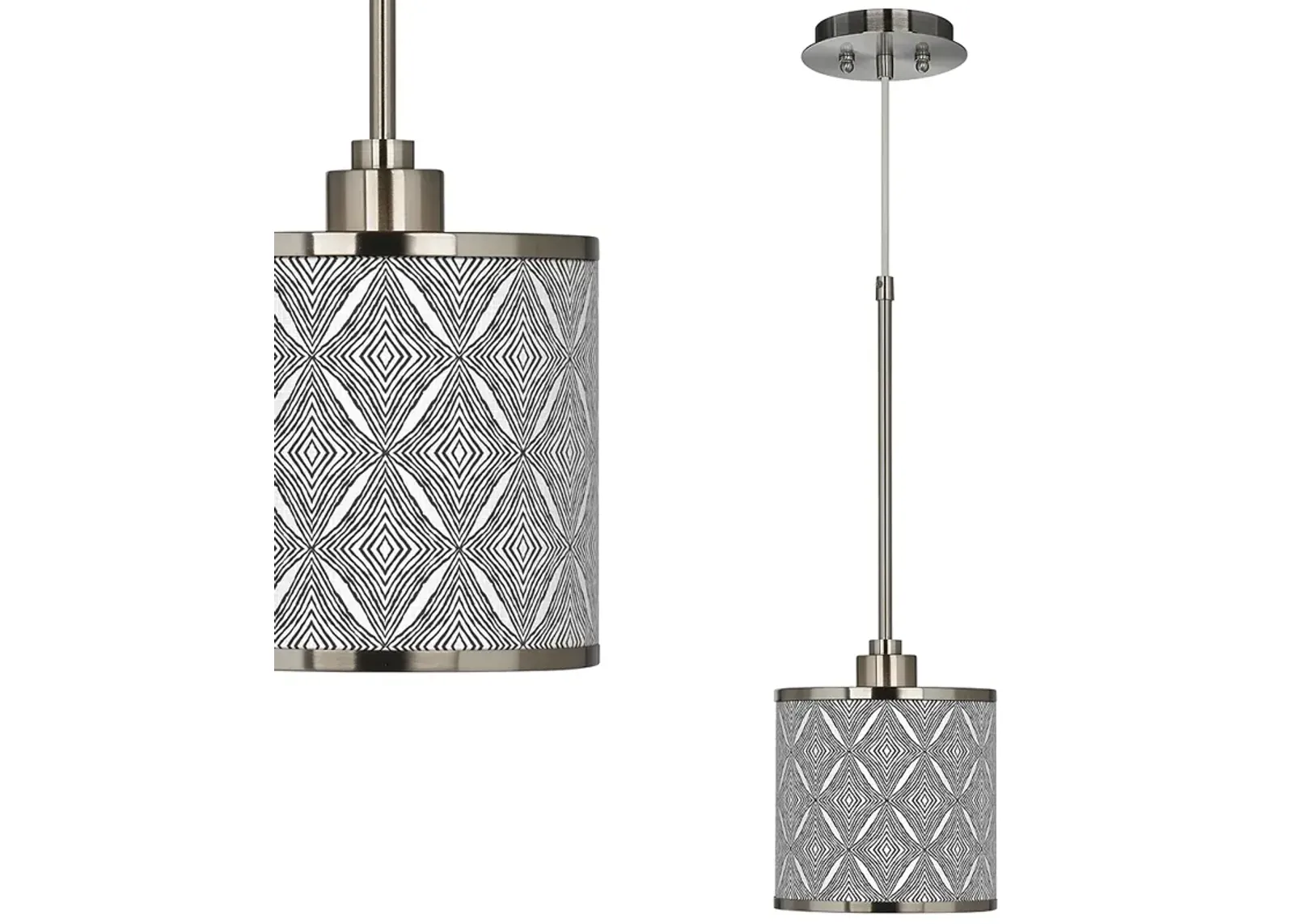 Moroccan Diamonds II Giclee Glow Mini Pendant Light