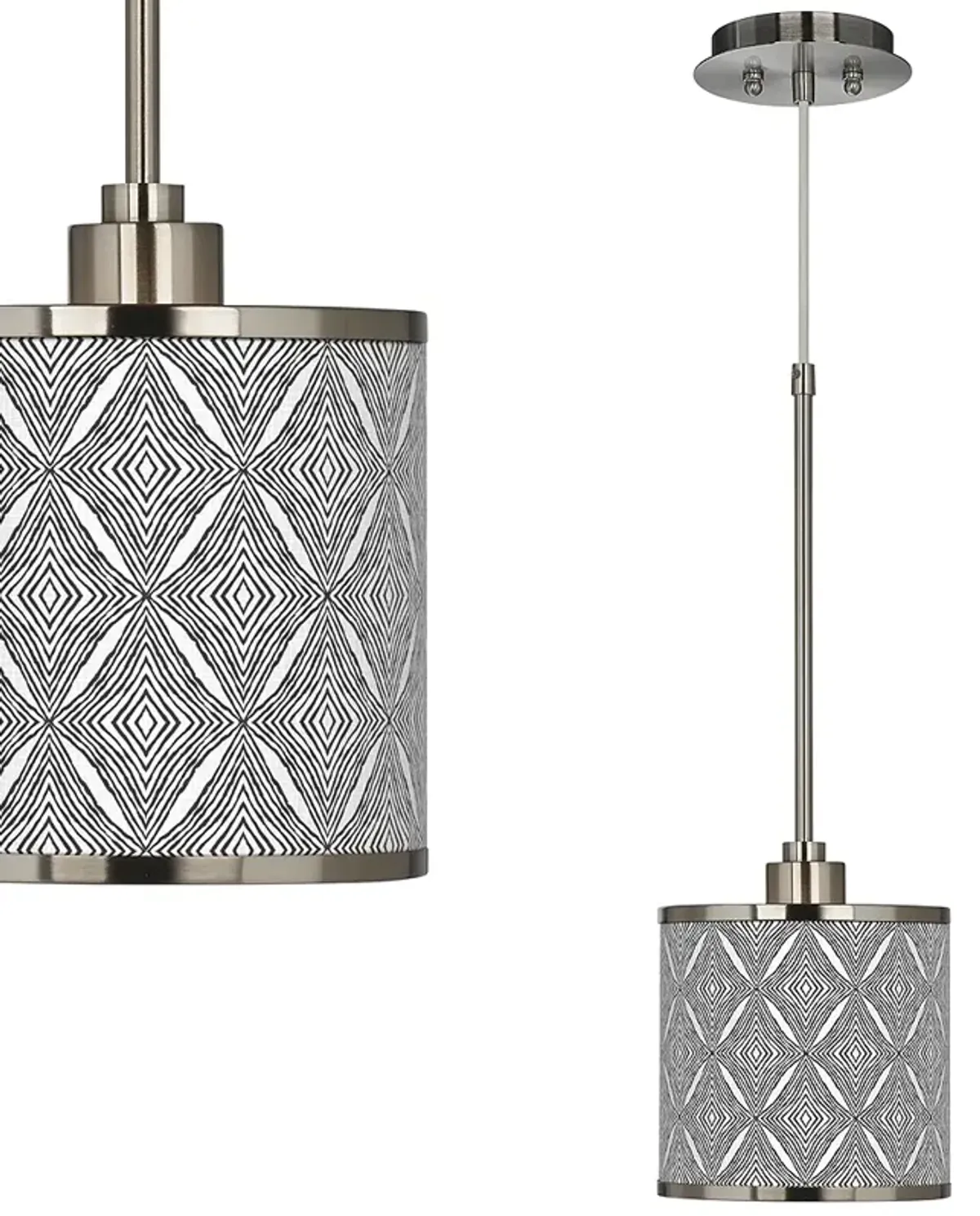 Moroccan Diamonds II Giclee Glow Mini Pendant Light