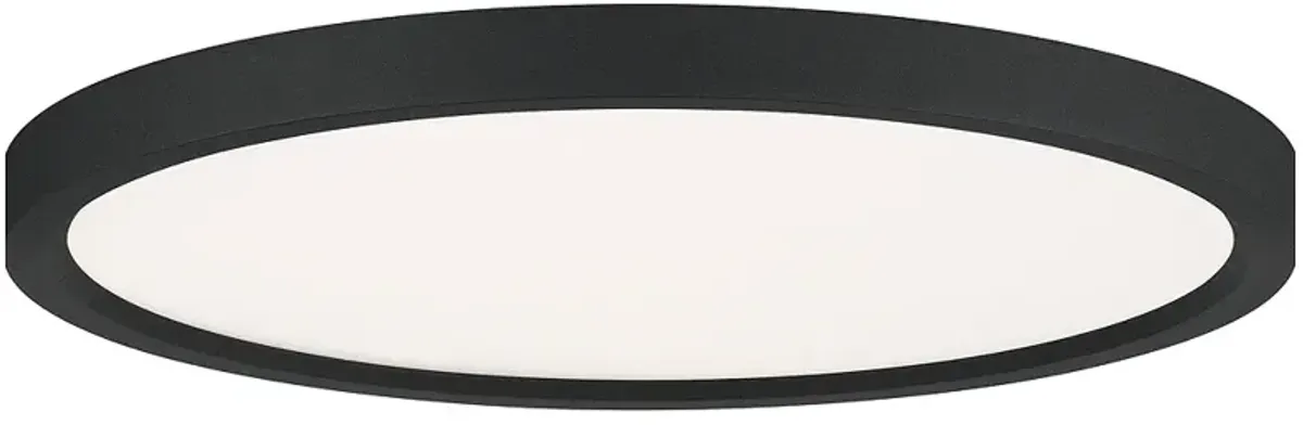 Quoizel Outskirts 15" Wide Earth Black LED Ceiling Light