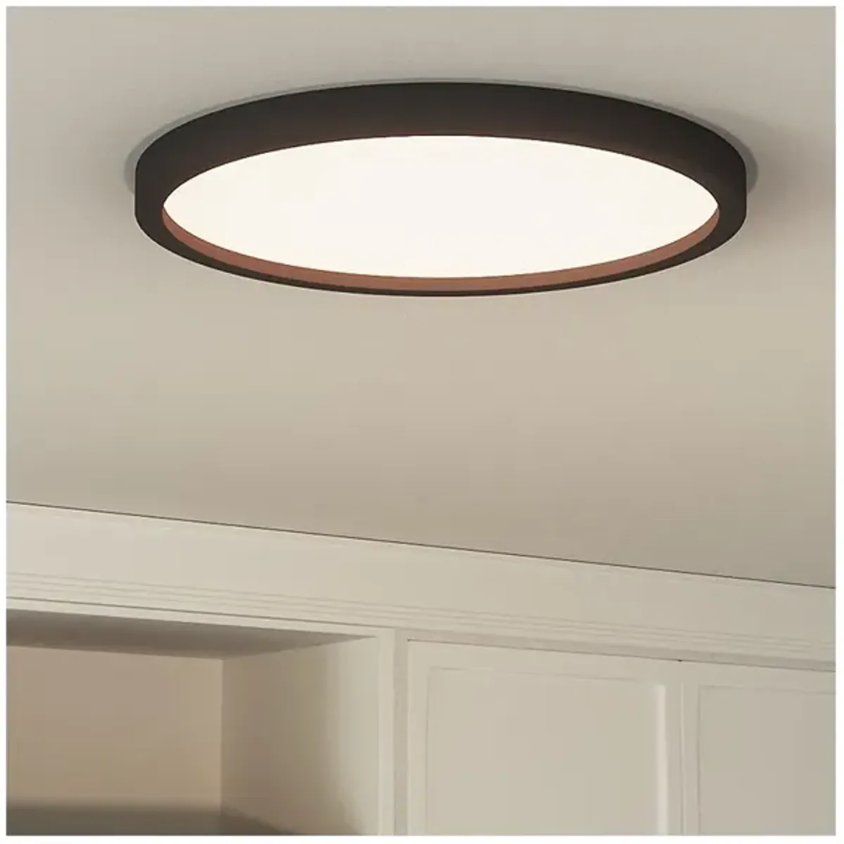 Quoizel Outskirts 15" Wide Earth Black LED Ceiling Light