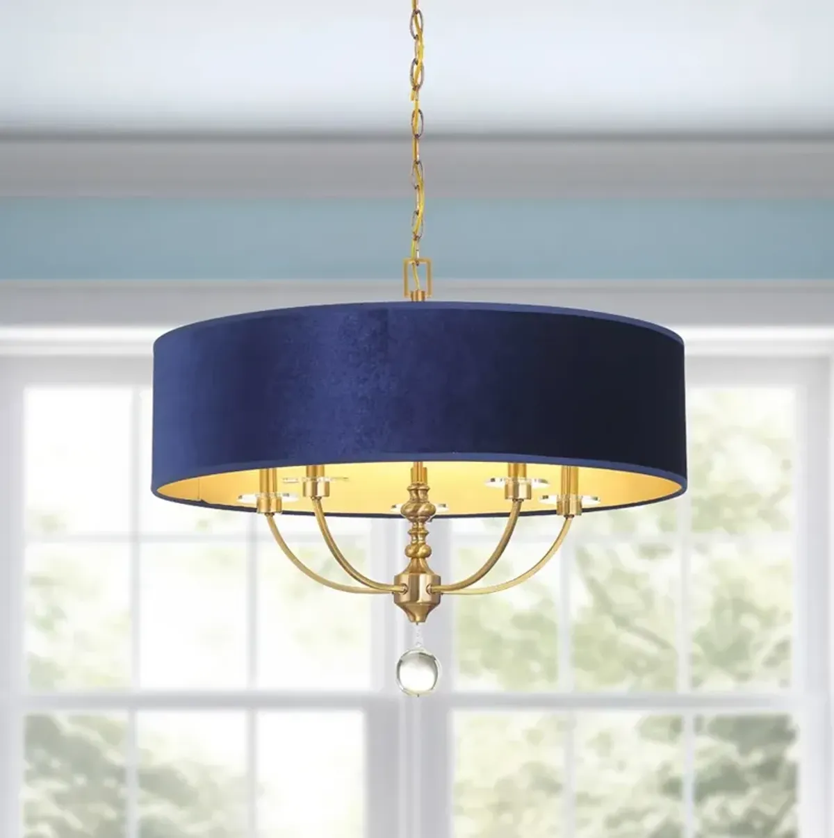Minka Lavery Van Noord 5-Light 26.13-in Brass Pendant