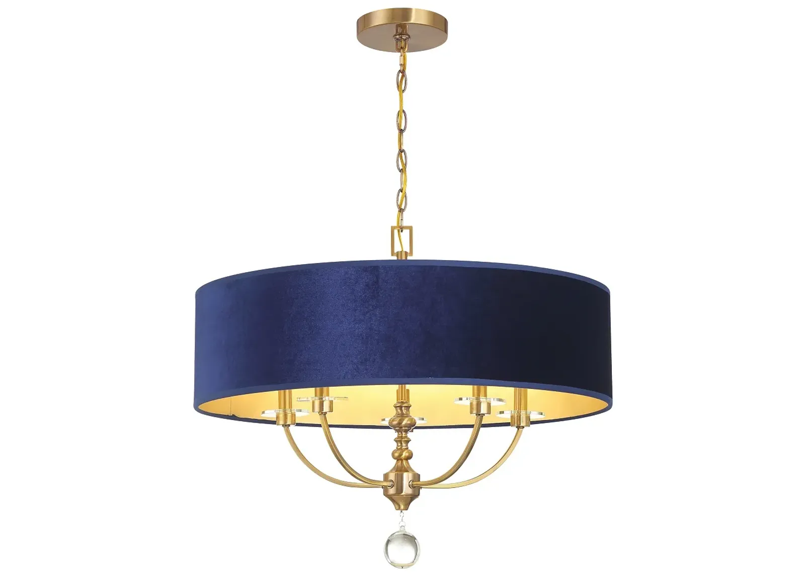 Minka Lavery Van Noord 5-Light 26.13-in Brass Pendant