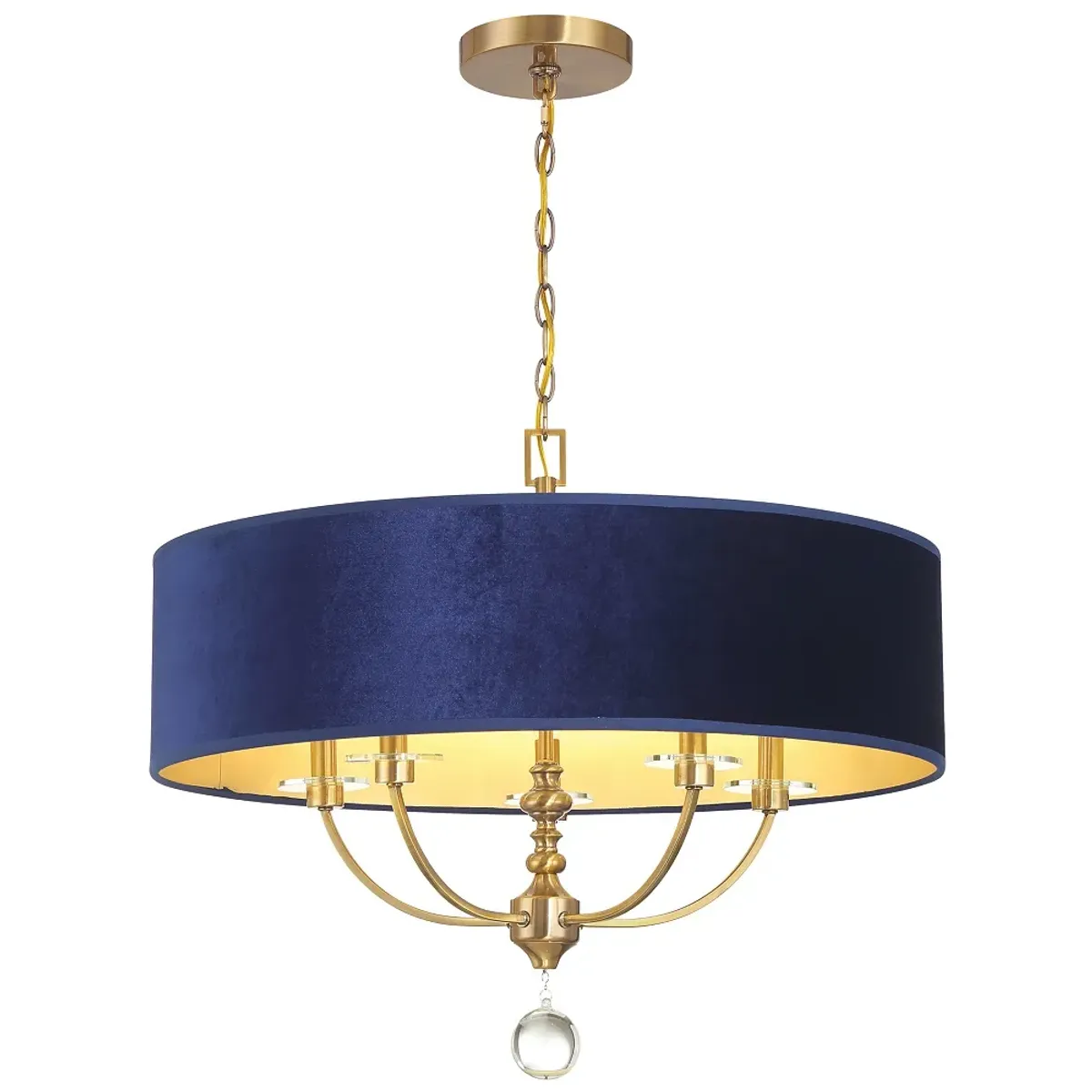 Minka Lavery Van Noord 5-Light 26.13-in Brass Pendant