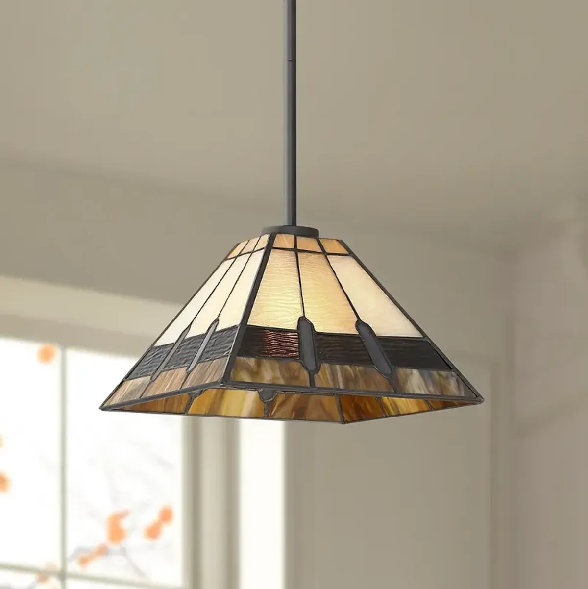 Robert Louis Tiffany Estelle 10" Wide Art Glass Mini Pendant Light