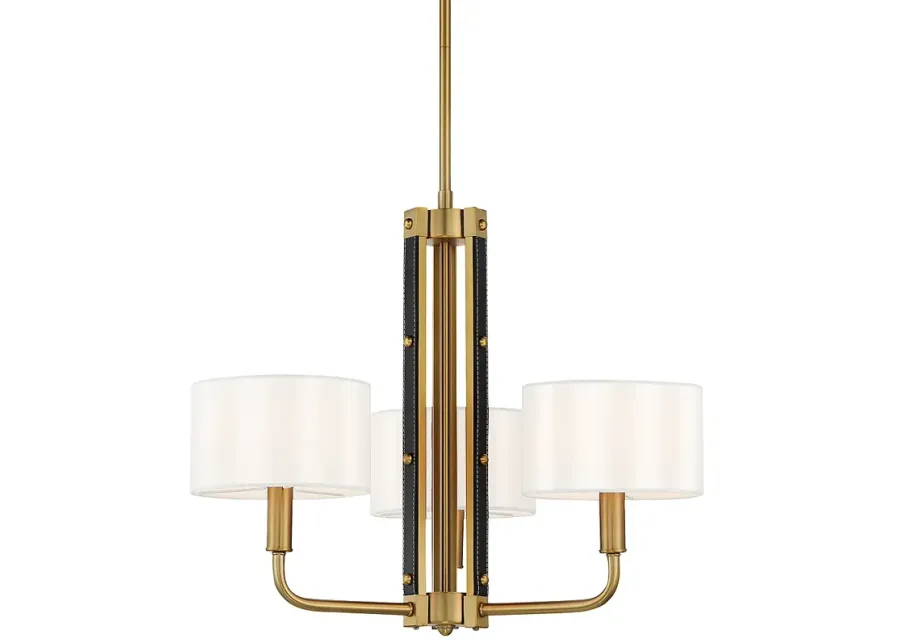 Minka-Lavery Robin Baron Chelsea 3-Light Soft Brass Chandelier