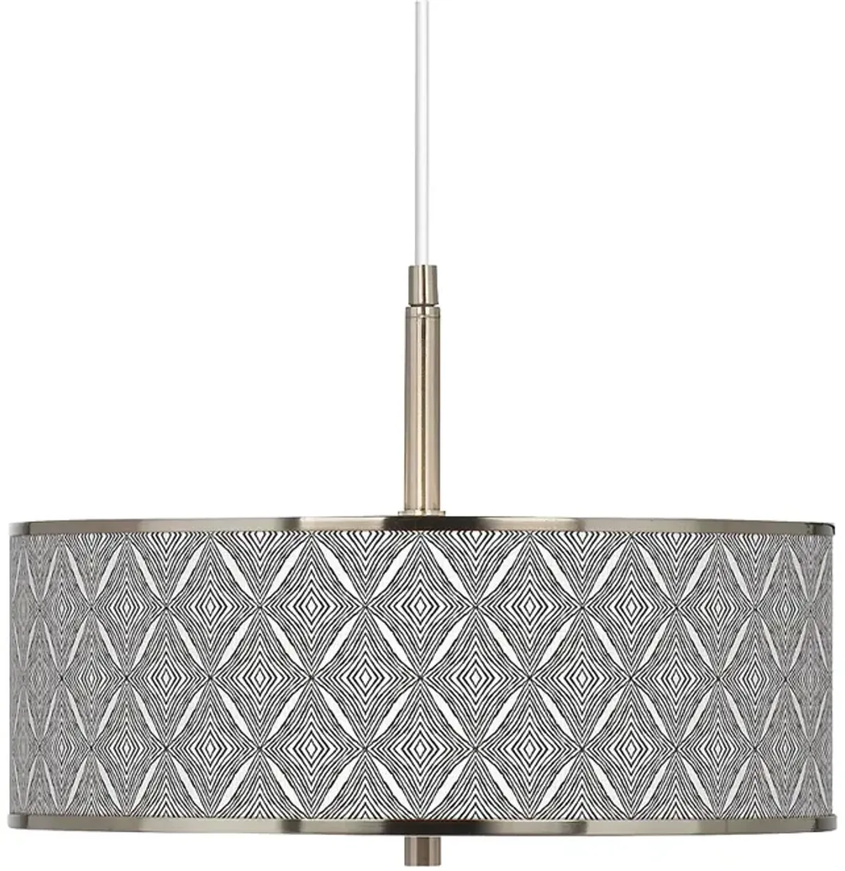 Moroccan Diamonds II Giclee Glow 16" Wide Pendant Light