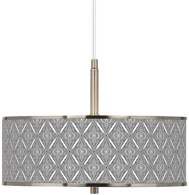 Moroccan Diamonds II Giclee Glow 16" Wide Pendant Light