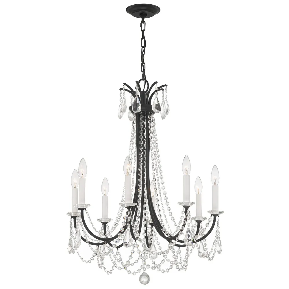 Karrington 8 Light Matte Black Chandelier