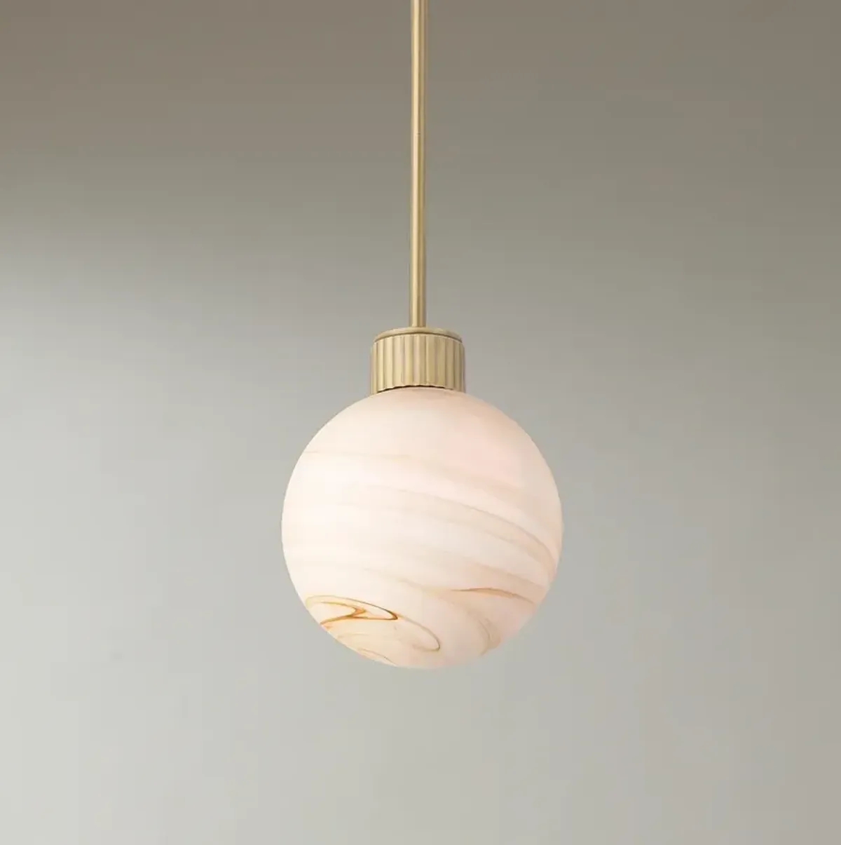 Possini Euro Jupiter 7 1/2" Wide Brass and Glass Mini Pendant Light