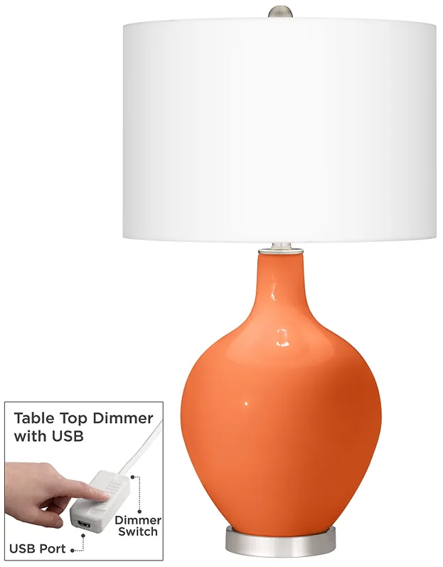 Nectarine Ovo Table Lamp With Dimmer