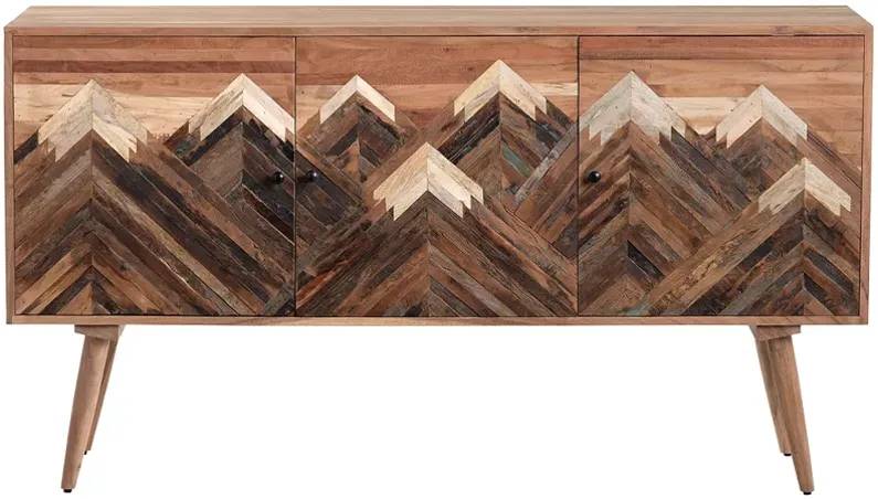 Crestview Collection Sierra Nevada Wooden Three-Door Sideboard