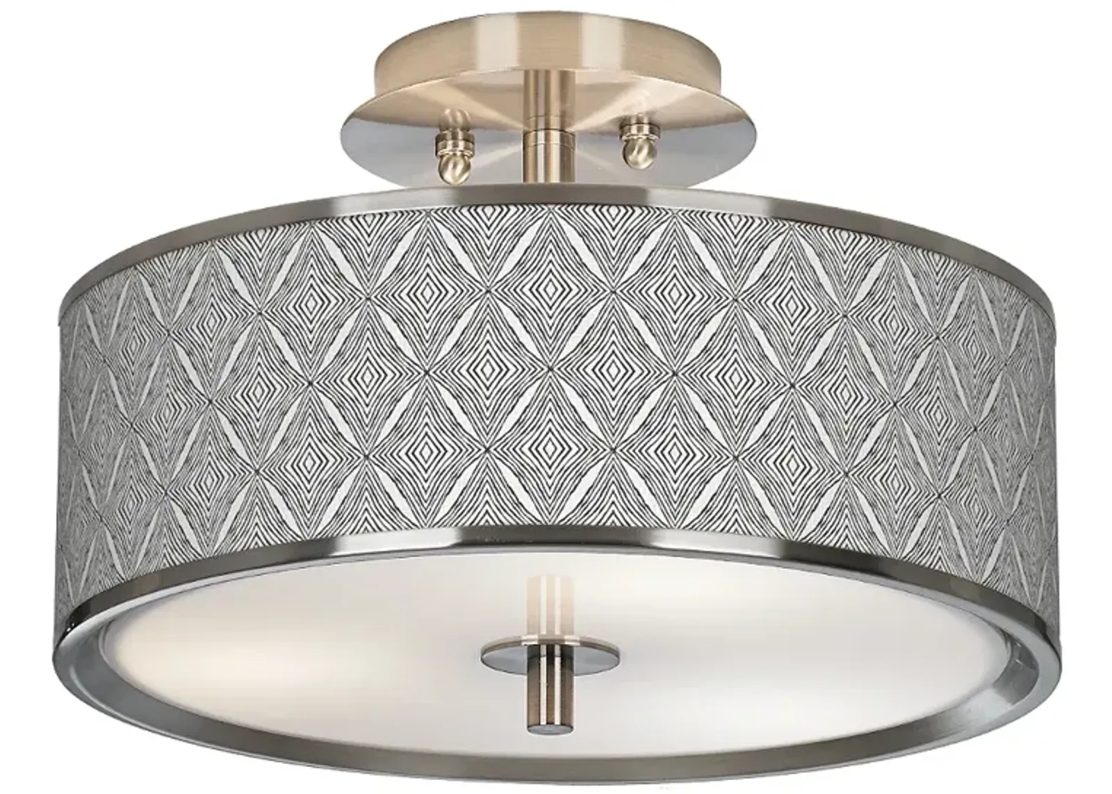 Giclee Glow 14" Wide Moroccan Diamonds II Shade Modern Ceiling Light