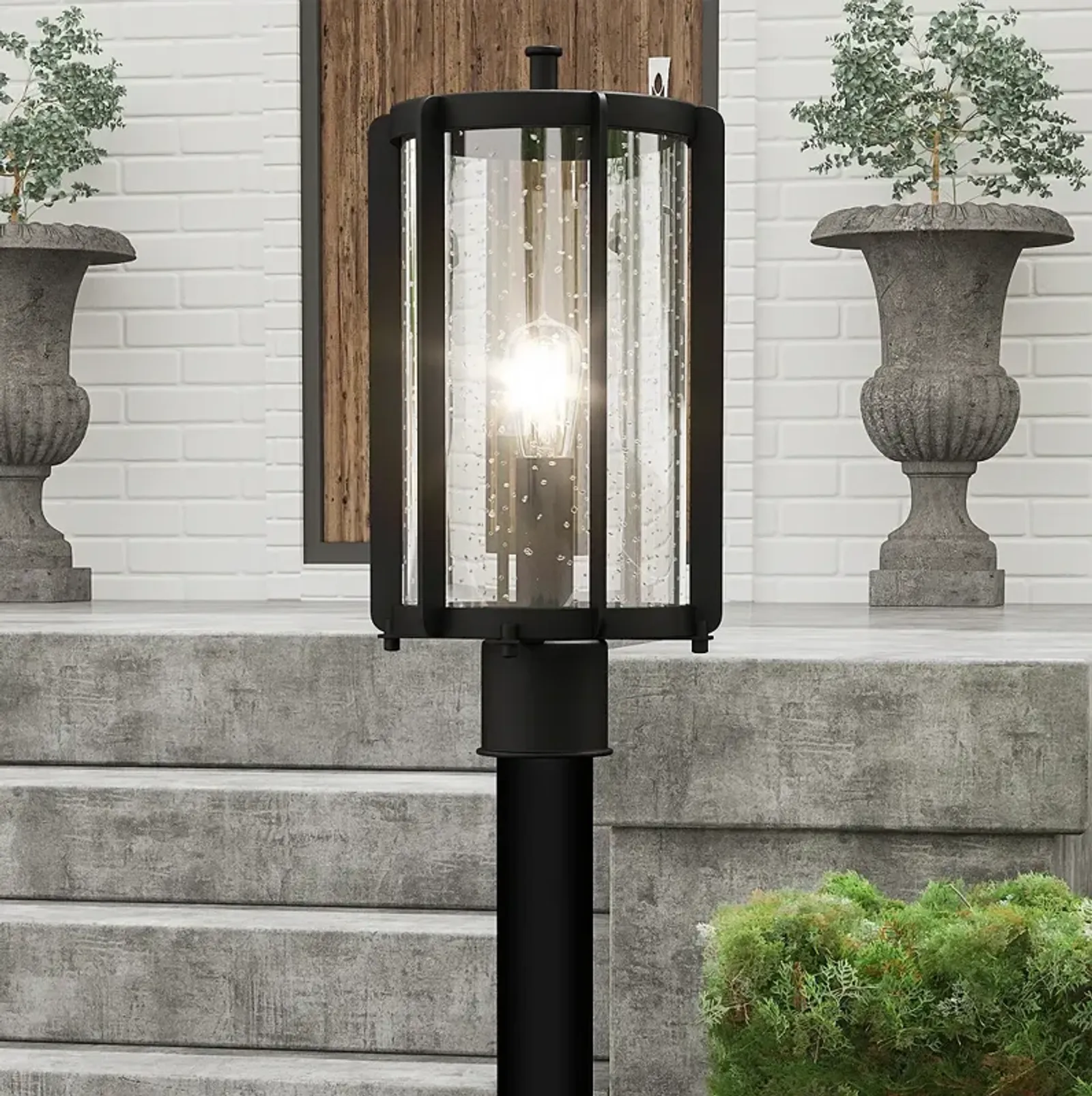 Quoizel Hazel 18 1/2" High Earth Black Outdoor Post Mount Light