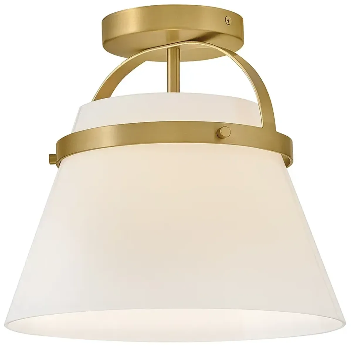Lark Tori Interior Medium Semi Flush Mount 12" Lacquered Brass