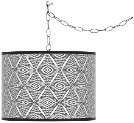 Moroccan Diamonds II Giclee Glow Plug-In Swag Pendant