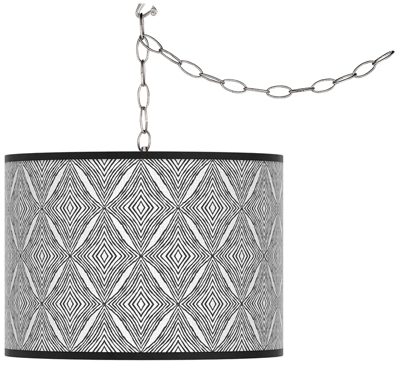 Moroccan Diamonds II Giclee Glow Plug-In Swag Pendant