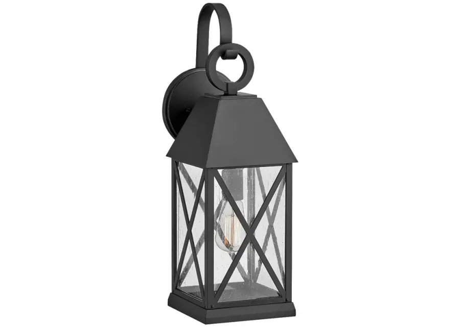 HINKLEY OUTDOOR BRIAR Medium Wall Mount Lantern Museum Black