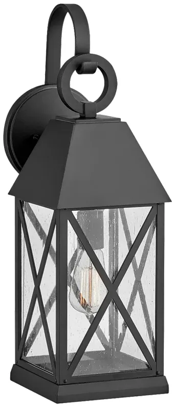 HINKLEY OUTDOOR BRIAR Medium Wall Mount Lantern Museum Black