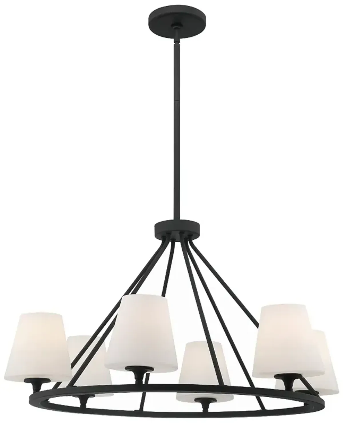 Keenan 6 Light Black Forged Chandelier