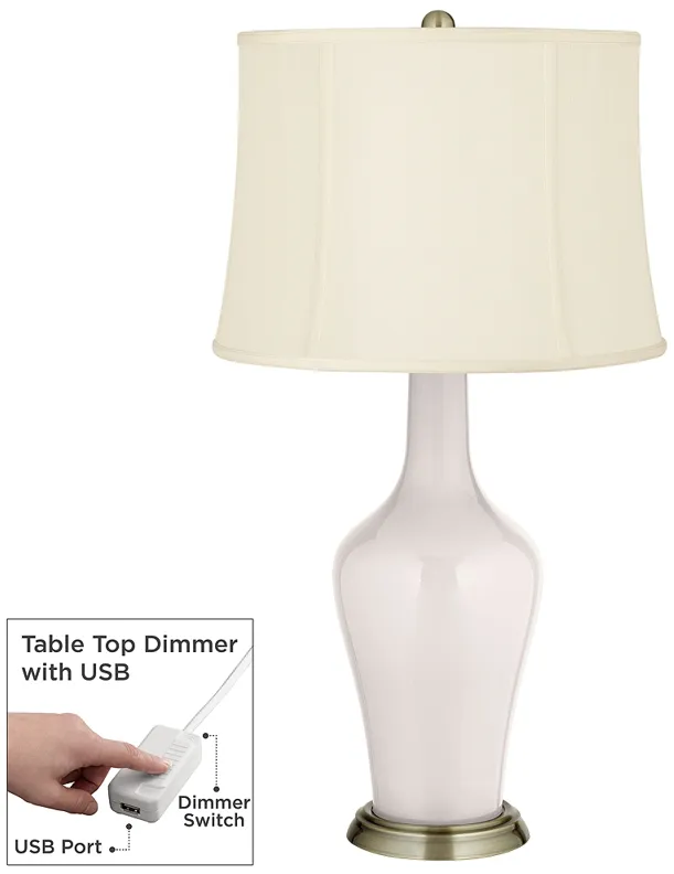 Smart White Anya Table Lamp with Dimmer