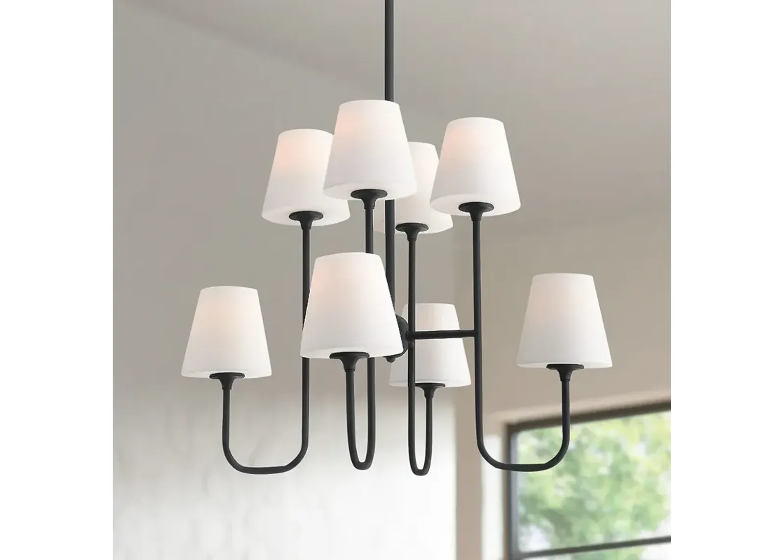 Keenan 8 Light Black Forged Chandelier