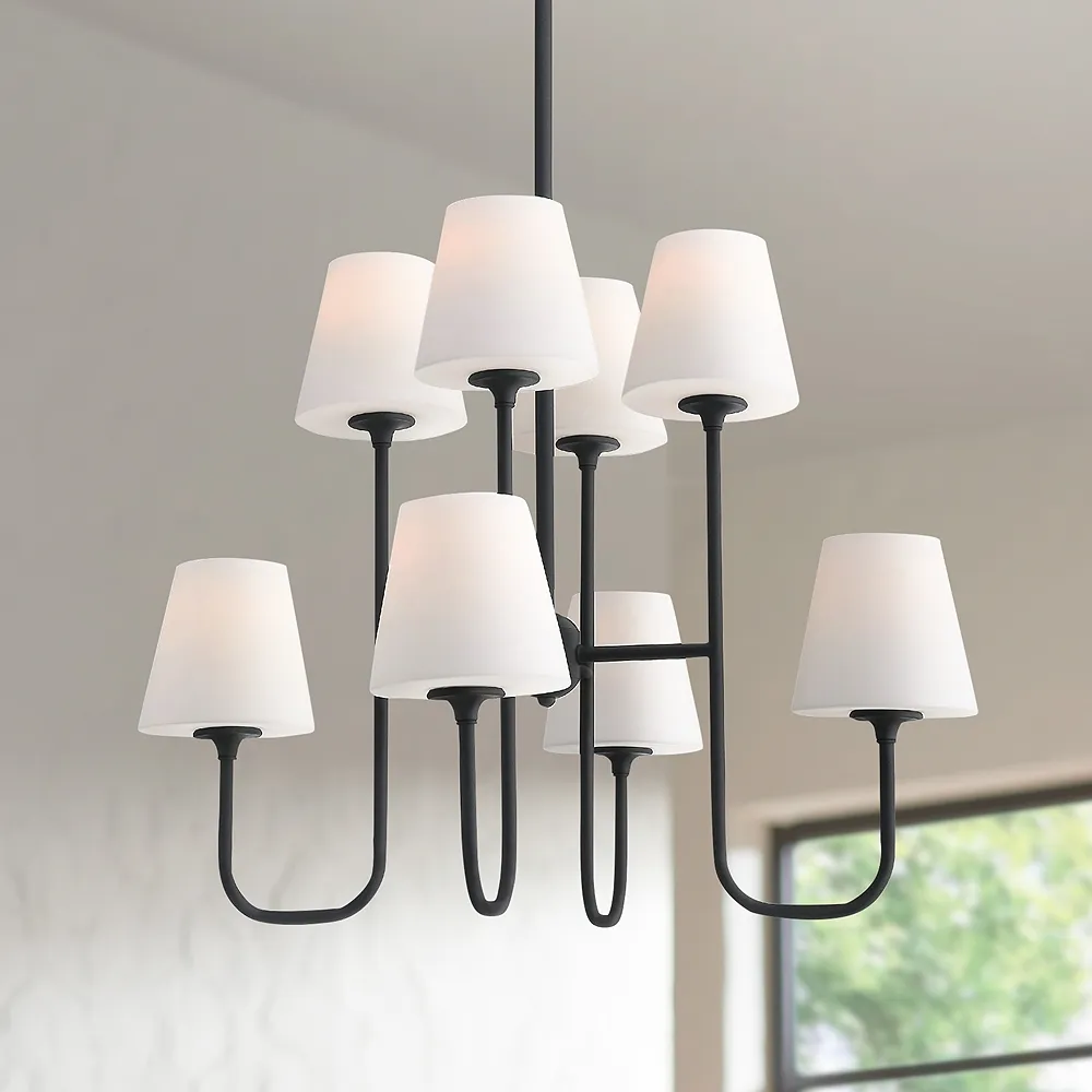 Keenan 8 Light Black Forged Chandelier