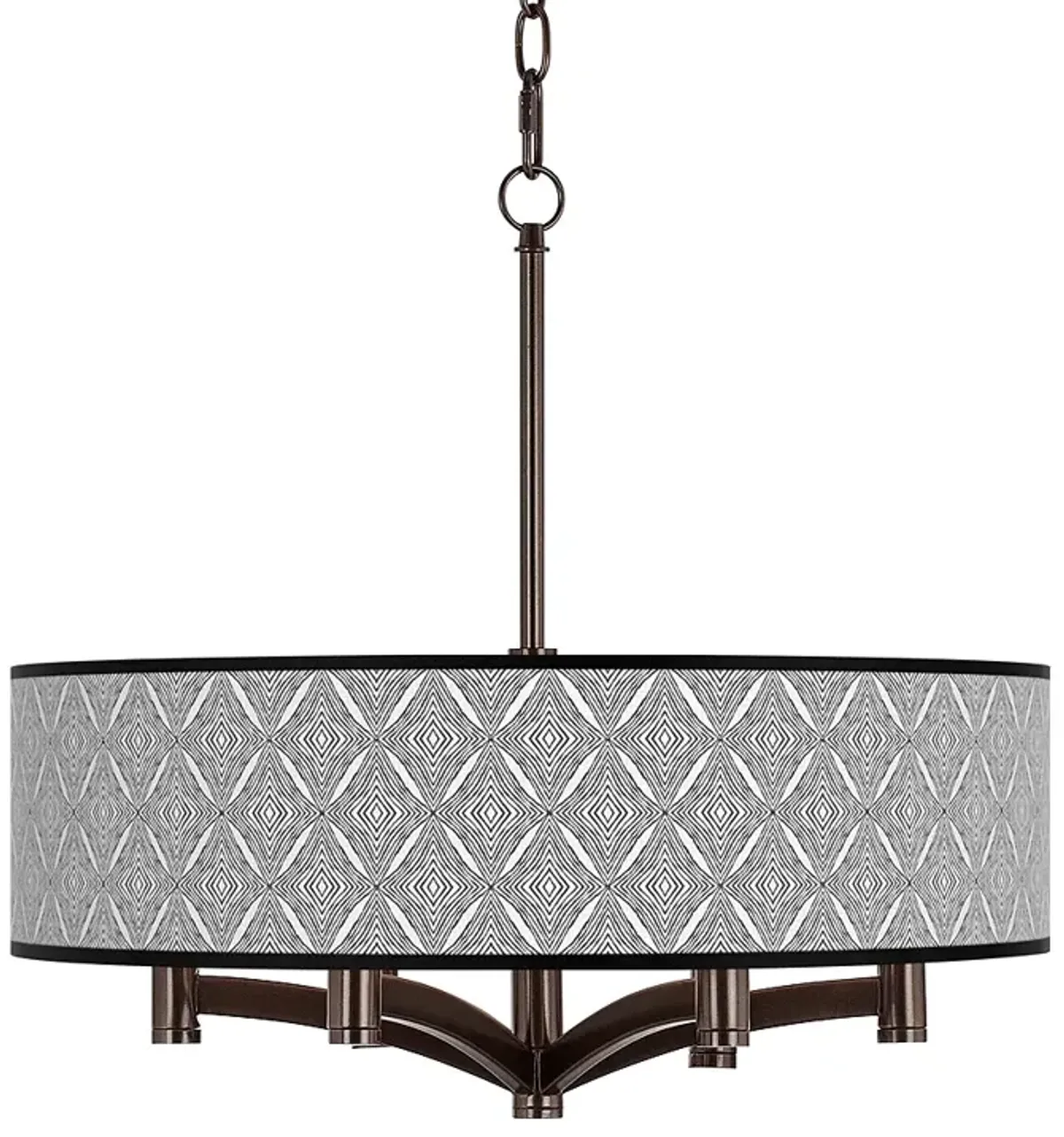 Moroccan Diamonds II Ava 6-Light Bronze Pendant Chandelier