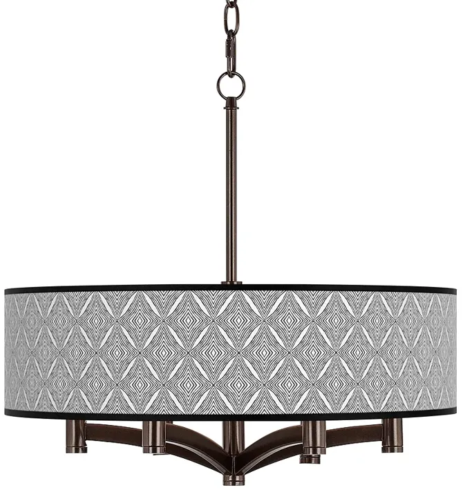 Moroccan Diamonds II Ava 6-Light Bronze Pendant Chandelier