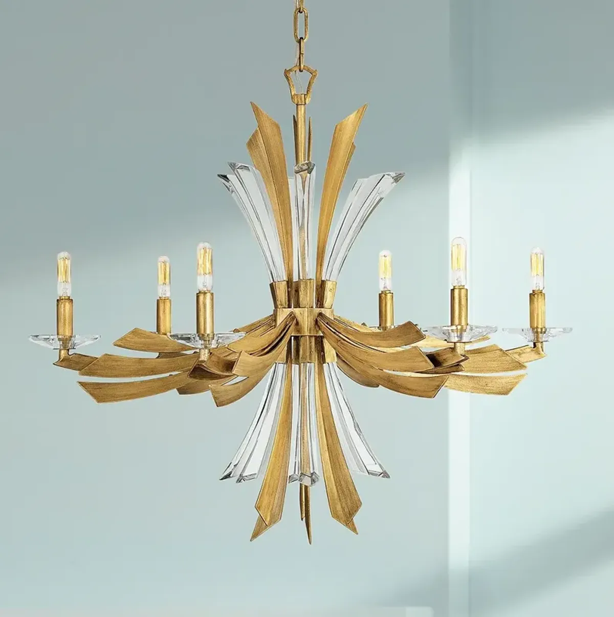 Hinkley Vida 29 1/4" Wide Burnished Gold Modern 6-Light Chandelier