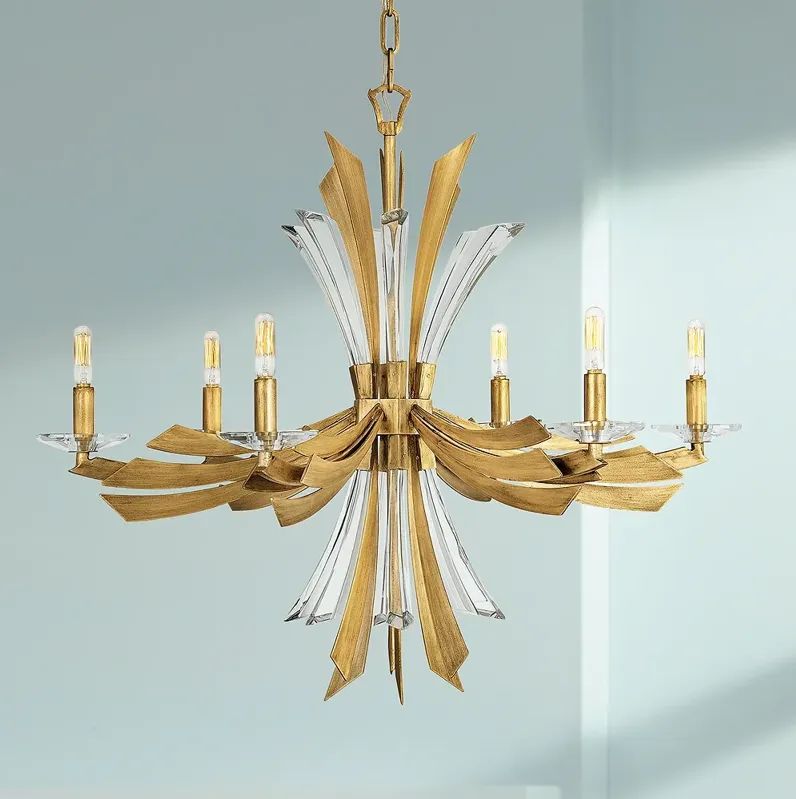 Hinkley Vida 29 1/4" Wide Burnished Gold Modern 6-Light Chandelier