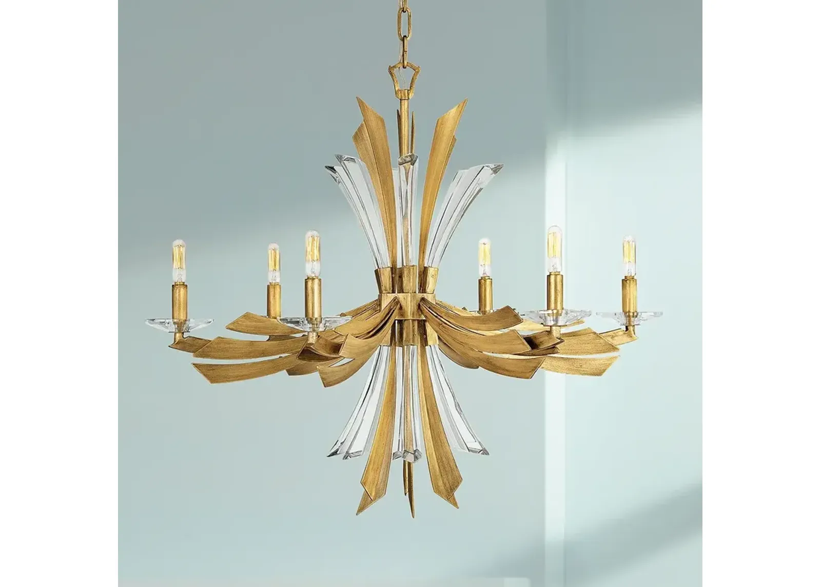 Hinkley Vida 29 1/4" Wide Burnished Gold Modern 6-Light Chandelier