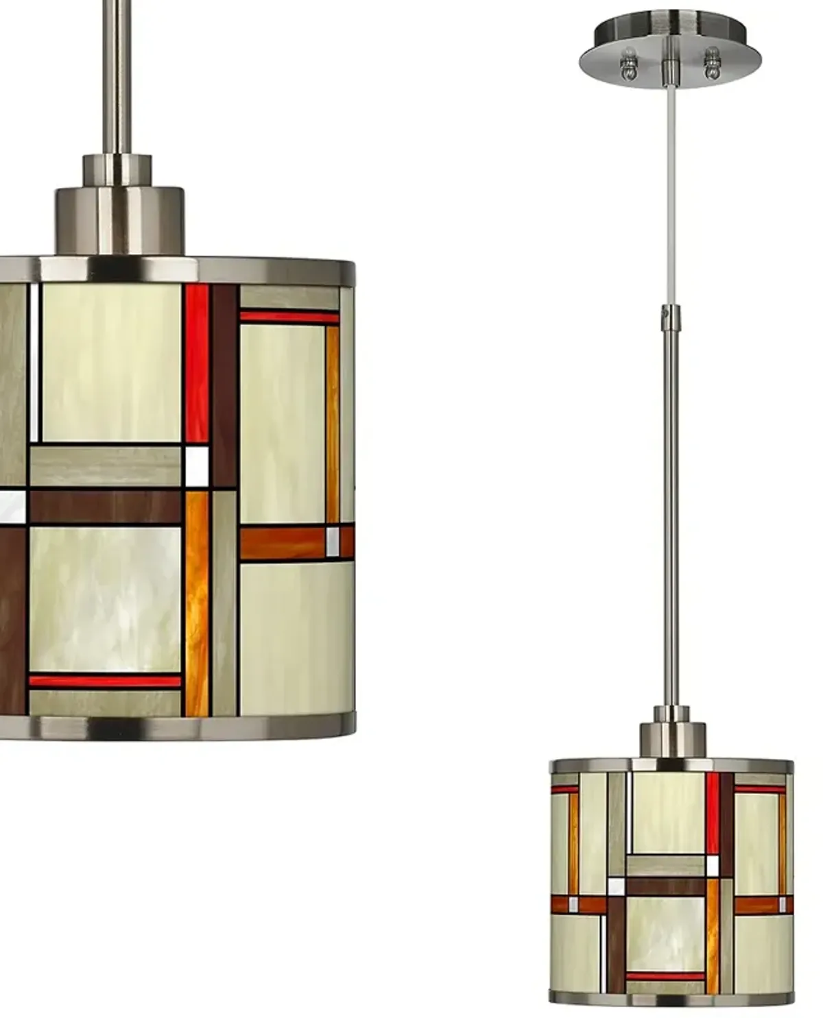 Modern Squares Giclee Glow Mini Pendant Light