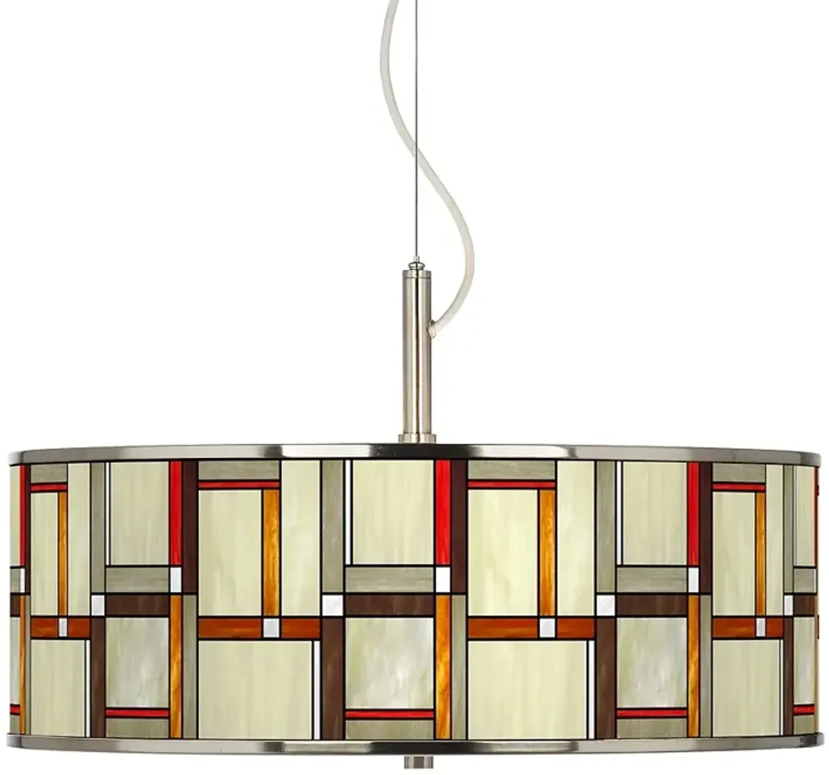 Modern Squares Giclee Glow 20" Wide Pendant Light