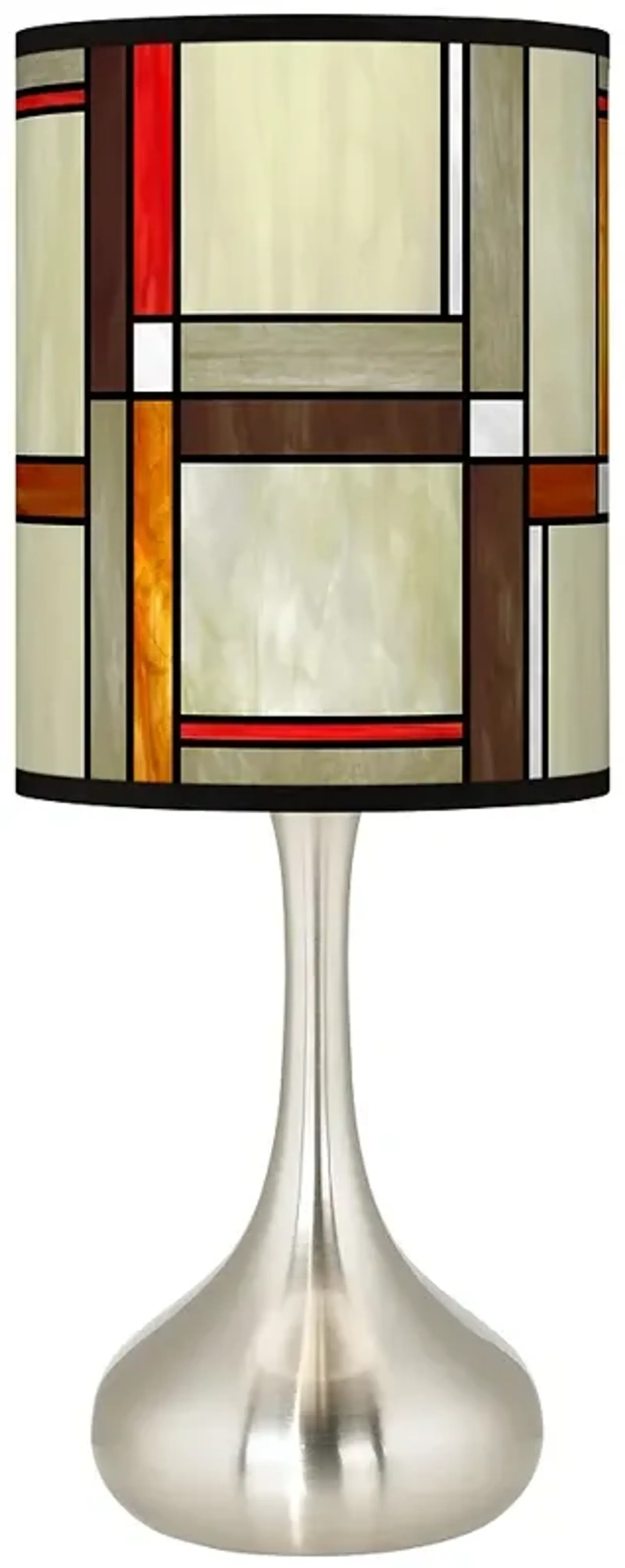 Modern Squares Giclee Droplet Table Lamp