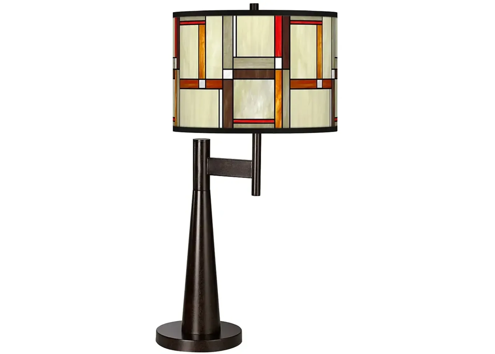 Giclee Glow Novo 30 3/4" Bronze Modern Squares Table Lamp