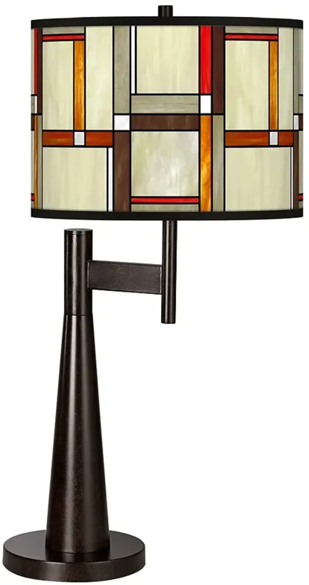 Giclee Glow Novo 30 3/4" Bronze Modern Squares Table Lamp