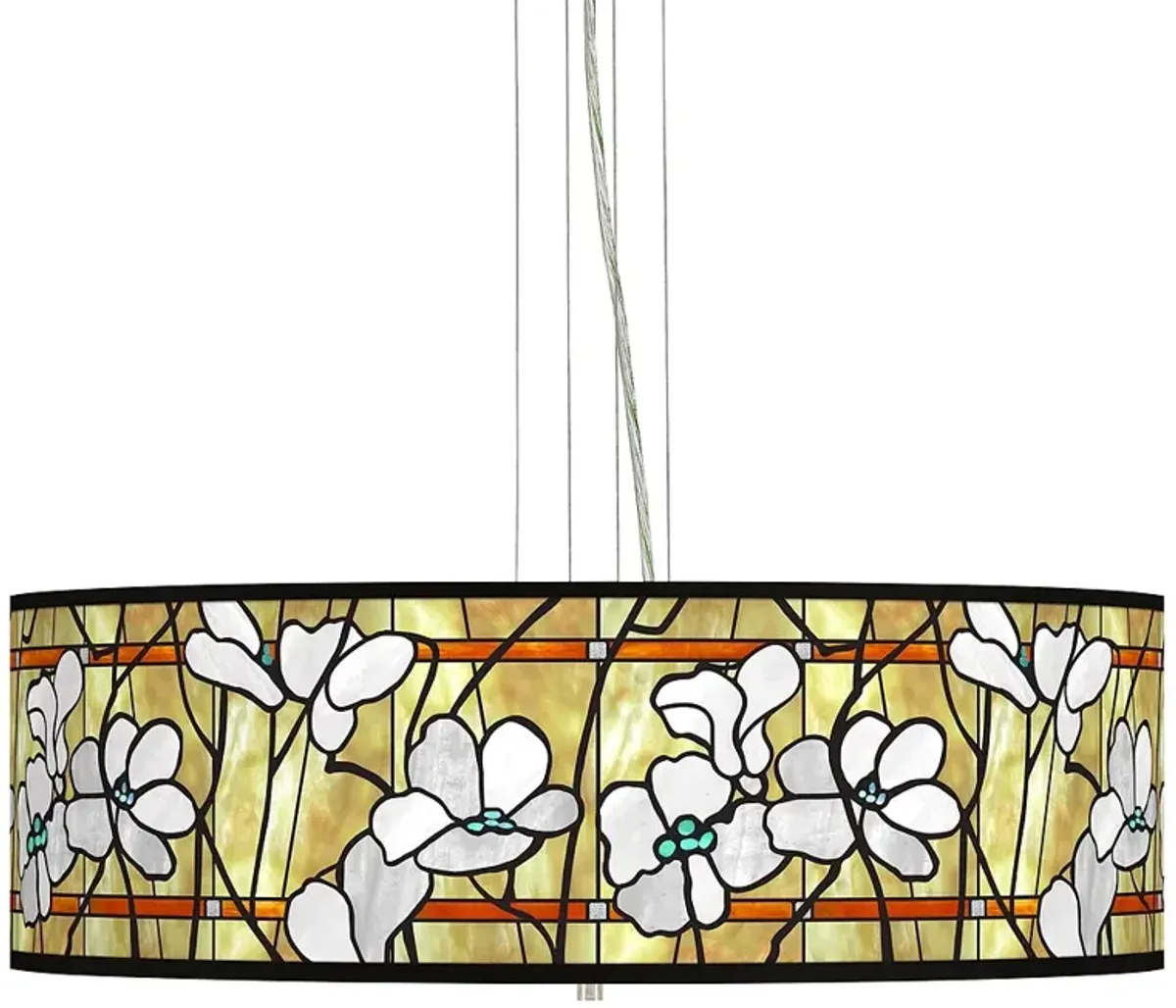 Giclee Gallery Magnolia Mosaic 24" Wide 4-Light Pendant Chandelier