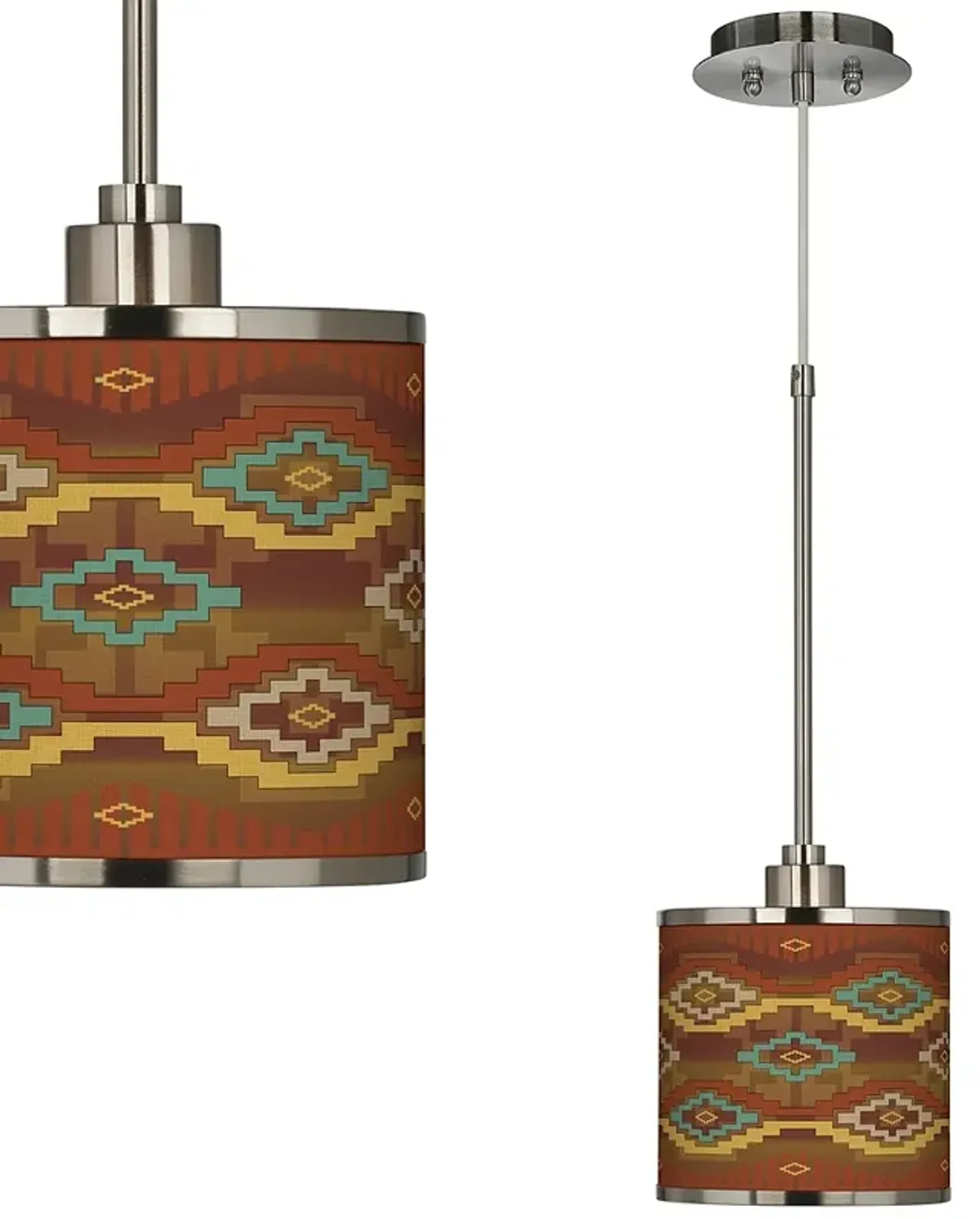 Southwest Sienna Giclee Glow Mini Pendant Light