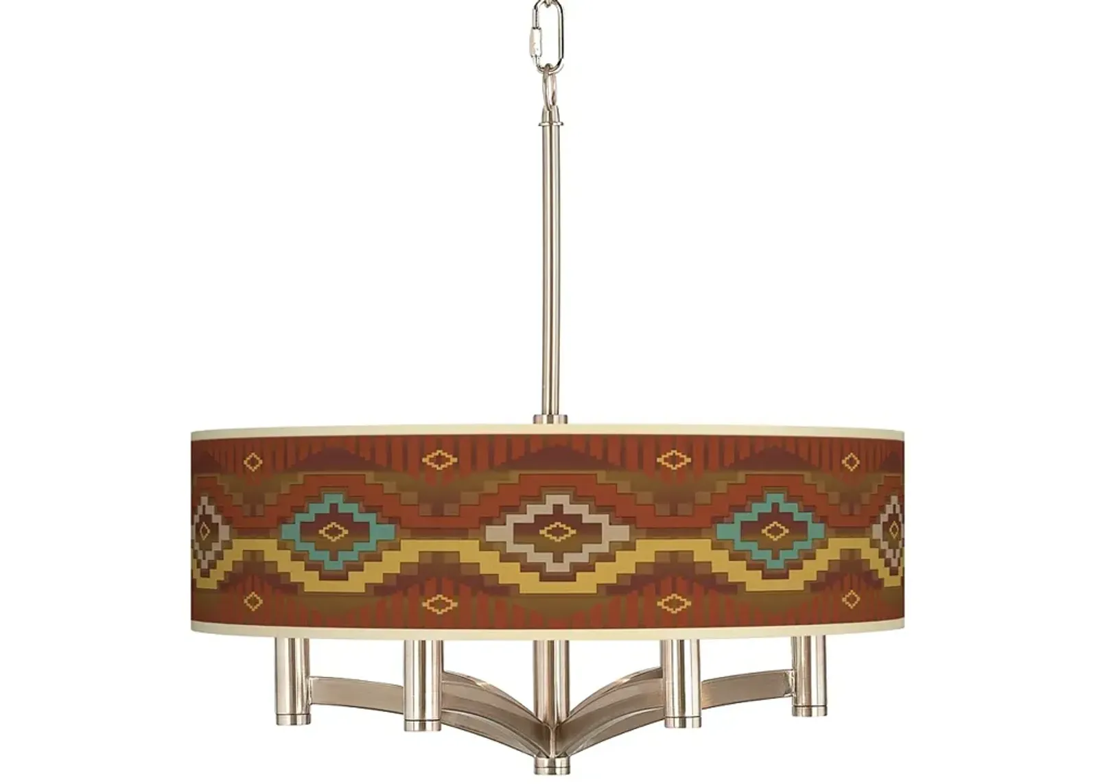 Southwest Sienna Ava 6-Light Nickel Pendant Chandelier