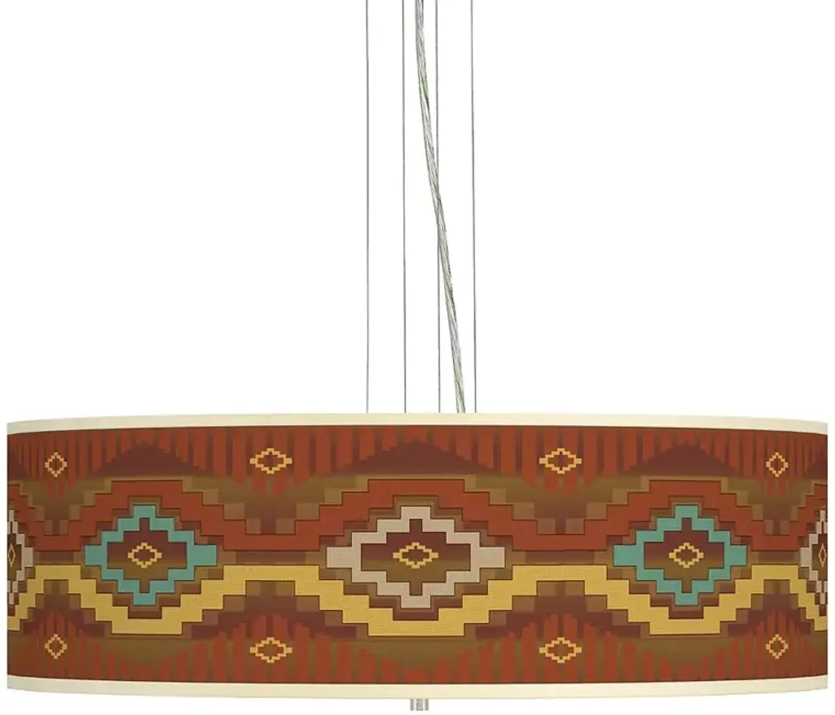 Southwest Sienna Giclee 24" Wide 4-Light Pendant Chandelier