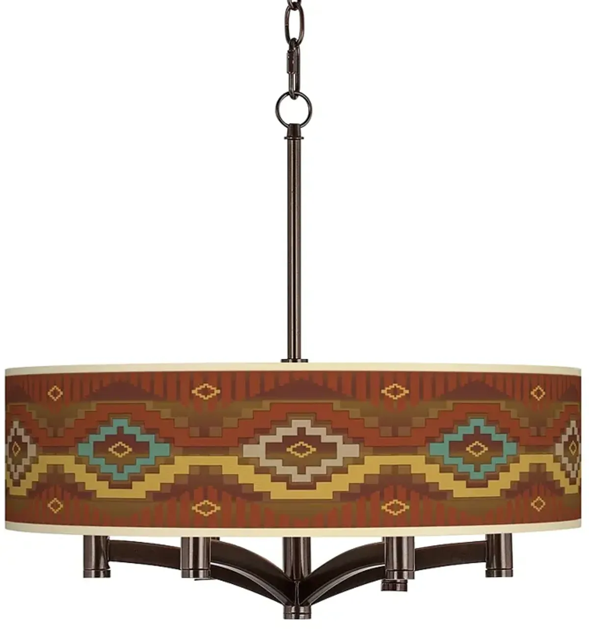 Southwest Sienna Ava 6-Light Bronze Pendant Chandelier