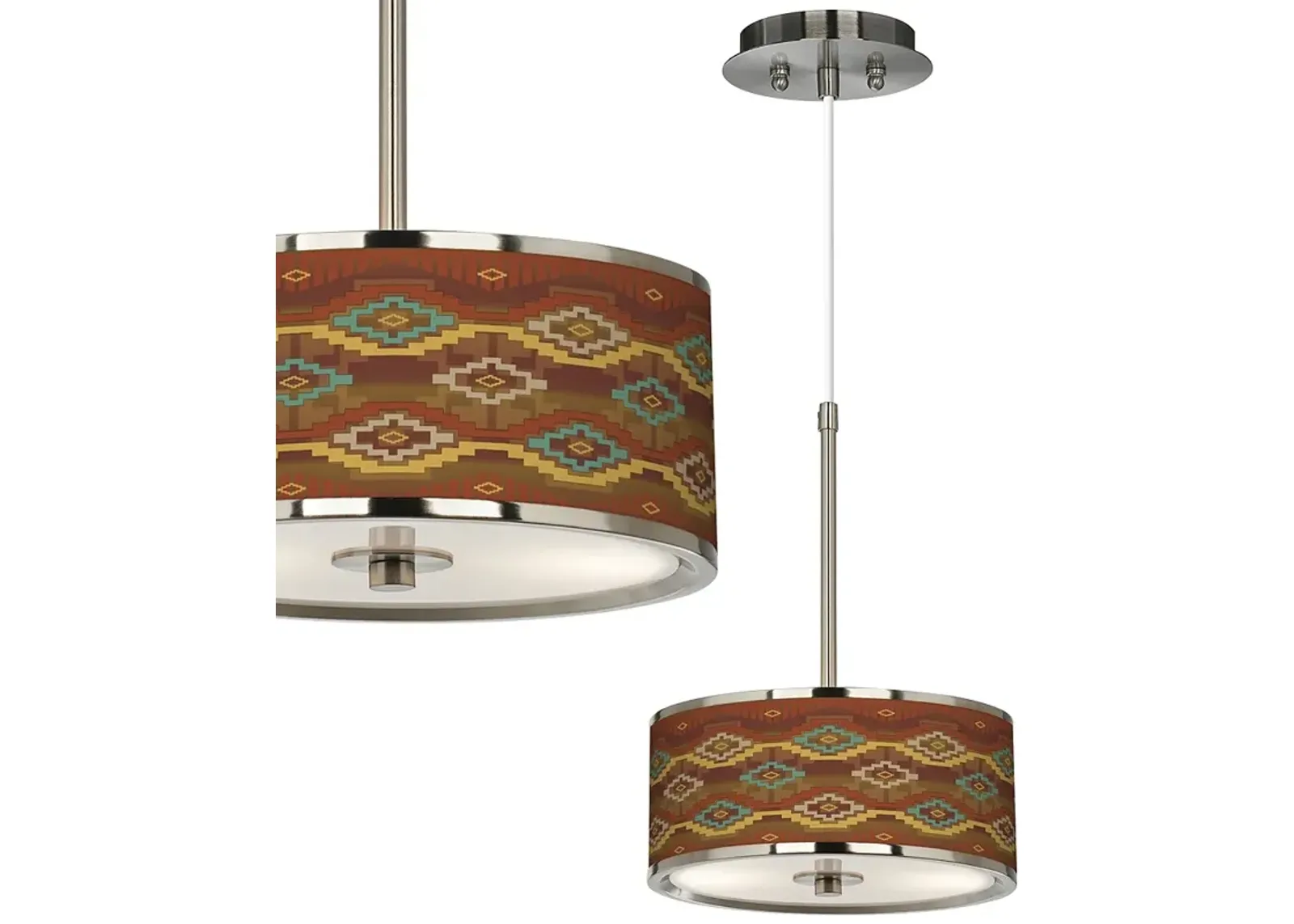 Southwest Sienna Giclee Glow 10 1/4" Wide Pendant Light