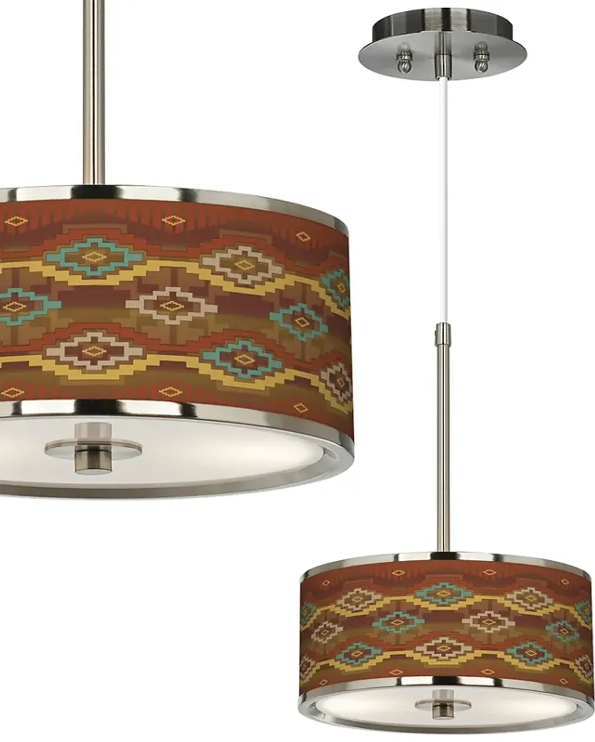 Southwest Sienna Giclee Glow 10 1/4" Wide Pendant Light